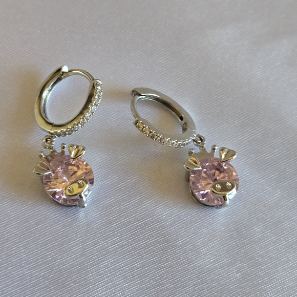 Pretty Bird Jewelry Jewelry - Pretty Bird Pink and Silver Earrings